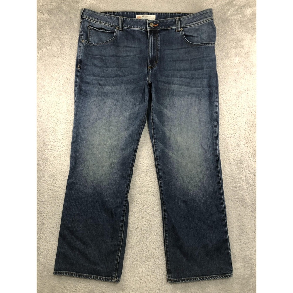Lee Jeans Men's 42x30 Blue L342 Modern Series Straight Denim High Rise